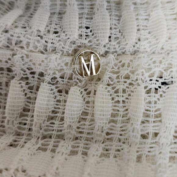 Marc Aurel Women's White Lace Turtleneck Size 38 & 40 - Picture 3 of 8